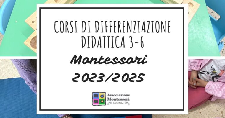 Corsi di specializzazione Montessori 3-6 anni